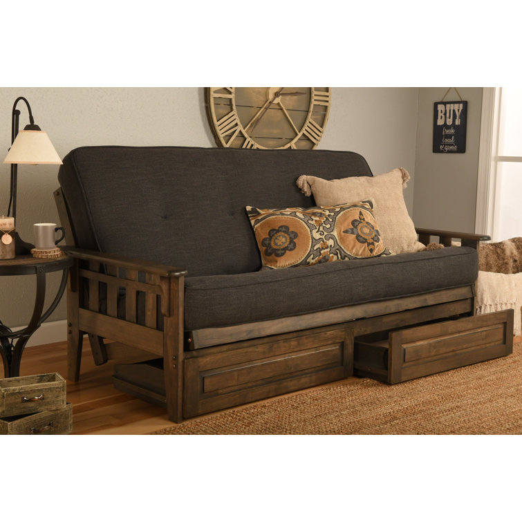 The Twillery Co.® Stratford Full 81" Wide Loose Back Futon and Mattress